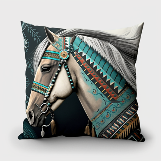 Printed Aztec Horse Pillow